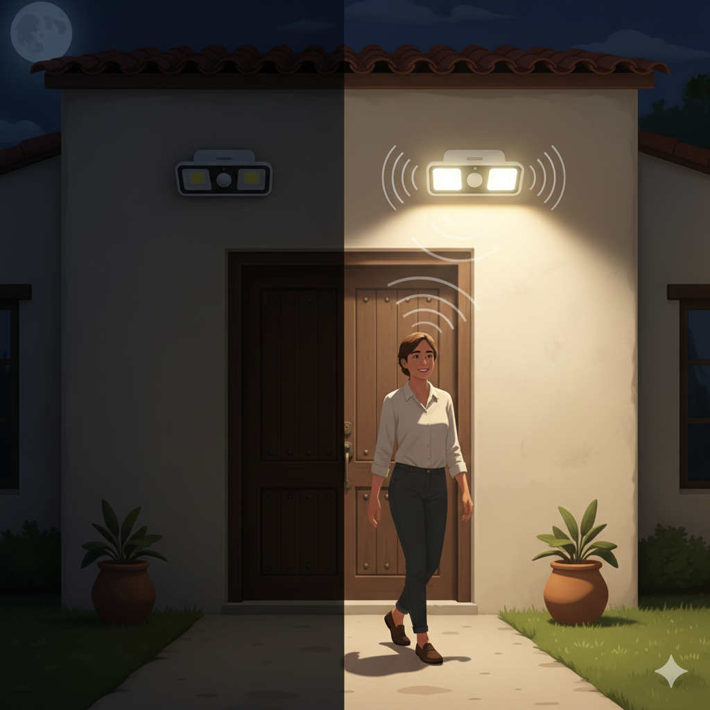 sensor de movimiento exterior detector por luz