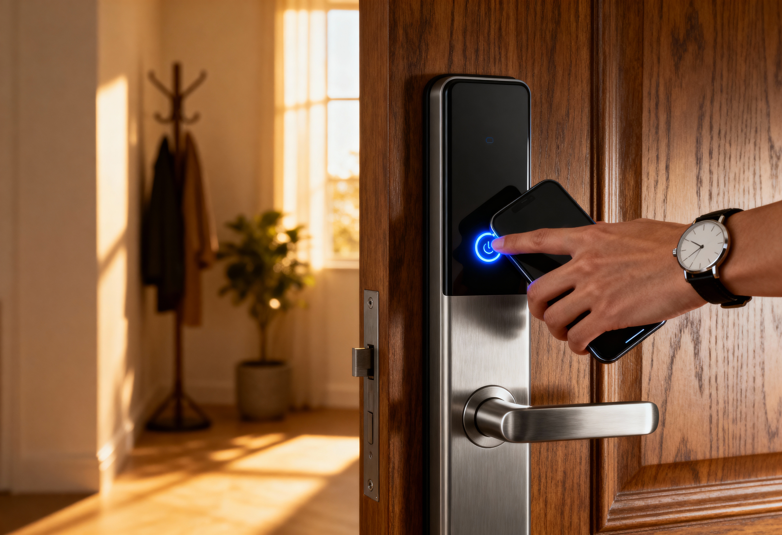 instalación sensor puerta inteligente